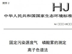 離子色譜法測(cè)定磷酸霧、硝酸霧的兩項(xiàng)生態(tài)環(huán)境標(biāo)準(zhǔn)正在征集意見(jiàn)