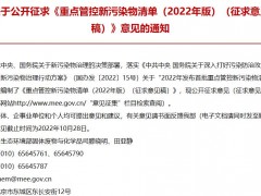 生態(tài)環(huán)境部《重點(diǎn)管控新污染物清單(2022年版)(征求意見(jiàn)稿)》 免費(fèi)下載